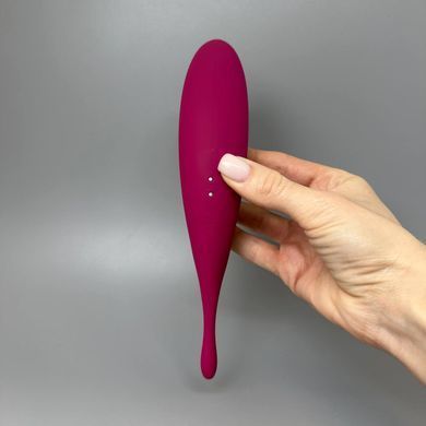 Satisfyer Twirling Pro+ dark red - вакуумний смарт-вібратор  - фото