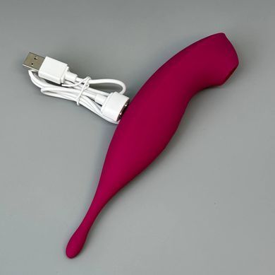 Satisfyer Twirling Pro+ dark red - вакуумний смарт-вібратор  - фото