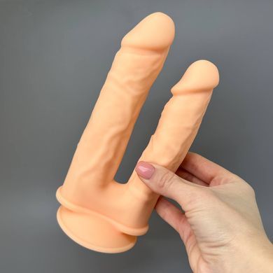Фаллоимитатор двойной SilexD Double Gusto Flesh Model 1 (17,5 см и 19,5 см) - фото