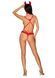 Еротичний костюм дияволиці Obsessive Evilia teddy red L/XL