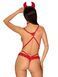 Еротичний костюм дияволиці Obsessive Evilia teddy red L/XL