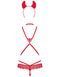 Еротичний костюм дияволиці Obsessive Evilia teddy red L/XL