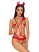 Еротичний костюм дияволиці Obsessive Evilia teddy red L/XL