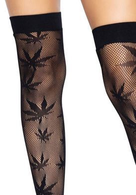 Панчохи Leg Avenue 420 Net thigh highs Black - фото