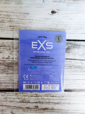 Салфетка-презерватив для римминга, орального секса EXS Oral Latex Dam - фото