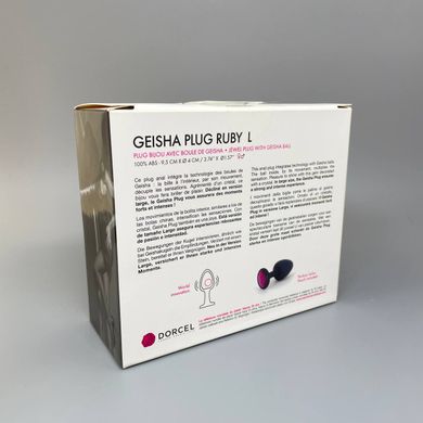 Dorcel Geisha Plug Ruby L анальна пробка зі стразою (4 см) - фото