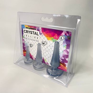 Набір анальних пробок Doc Johnson Crystal Jellies прозорий (2; 3; 4 см) - фото