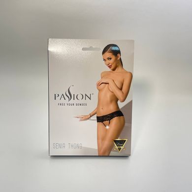 Кружевные стринги с доступом Passion Senia Thong black L/XL