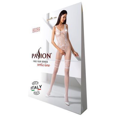 Бодістокінг-сітка Passion BS069 білий - фото