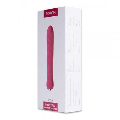 Svakom Anya Heating Plum Red - вібратор для точки G з підігрівом - фото