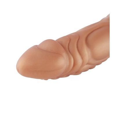 Фаллоимитатор для секс-машин Hismith Slightly Curved Silicone Dildo Monster Series, Телесный