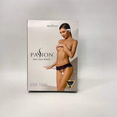 Кружевные стринги с доступом Passion Senia Thong black L/XL