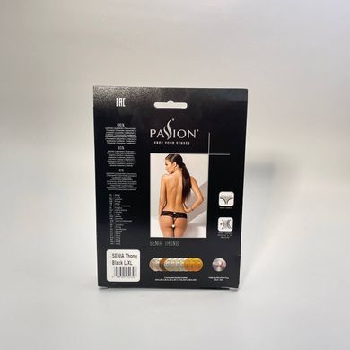 Кружевные стринги с доступом Passion Senia Thong black L/XL