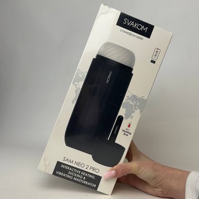 Svakom Sam Neo 2 Pro - інтерактивний смарт-мастурбатор з підігрівом, вібрацією та посмоктуванням - фото