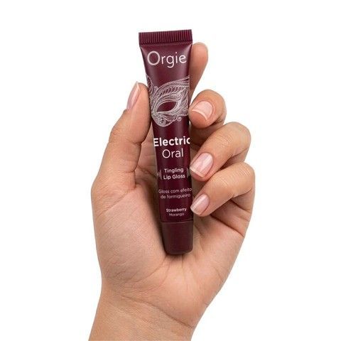 Блиск для губ з вібрацією Orgie Electric Oral Lips Gloss Strawberry 10 мл - фото