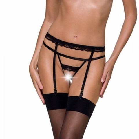 Трусики-стрепи Passion Exclusive SHELLY THONG black S/M