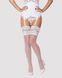 Чулки под пояс Obsessive 810-STO-2 stockings white L/XL - фото товара