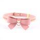 Ошейник с поводком LOCKINK SEVANDA Love Heart Butterfly Leather Collar Set Pink - фото товара