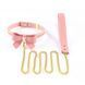 Ошейник с поводком LOCKINK SEVANDA Love Heart Butterfly Leather Collar Set Pink - фото товара