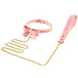 Ошейник с поводком LOCKINK SEVANDA Love Heart Butterfly Leather Collar Set Pink - фото товара
