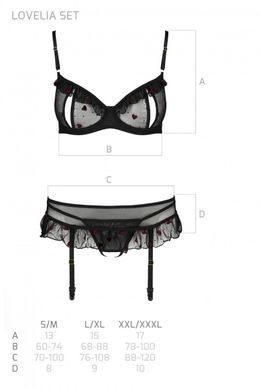Еротичний комплект Passion LOVELIA SET black L/XL - фото