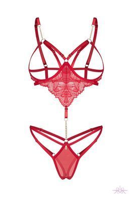 Эротическое боди Obsessive Matildea crotchless teddy S/M