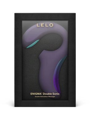 LELO Enigma Double Sonic Cyber Purple - ультразвуковий смарт-вібратор фіолетовий - фото