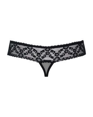 Трусики с доступом Obsessive 837-THC-1 crotchless thong L/XLчерные