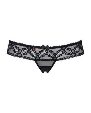 Трусики с доступом Obsessive 837-THC-1 crotchless thong L/XLчерные