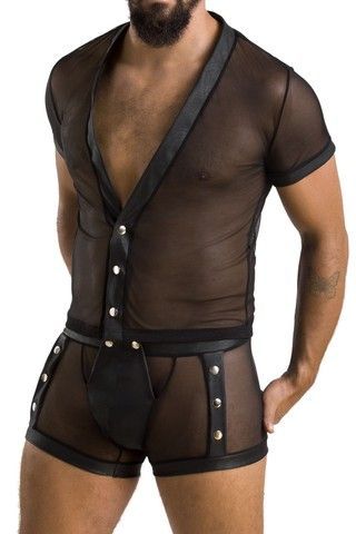 Комплект білизни для чоловіків Passion 052 SET MICHAEL black L/XL - фото