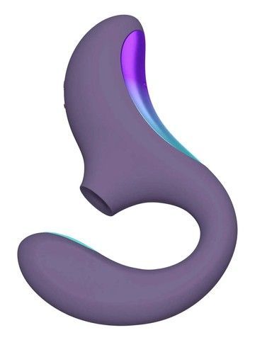 LELO Enigma Double Sonic Cyber Purple - ультразвуковий смарт-вібратор фіолетовий - фото