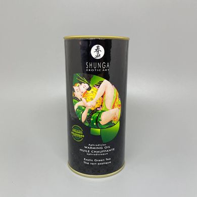 Масло для орального секса Shunga APHRODISIAC WARMING OIL со вкусом зеленого чая - 100 мл - фото