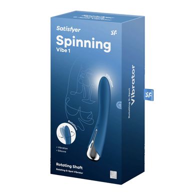 Satisfyer Spinning Vibe 1 Blue - вібратор для точки G з ротацією - фото