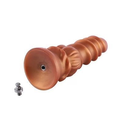 Фаллоимитатор для секс-машин Hismith Spiral Grain Silicone Dildo Monster Series, Телесный