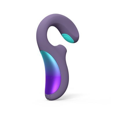 LELO Enigma Double Sonic Cyber Purple - ультразвуковий смарт-вібратор фіолетовий - фото