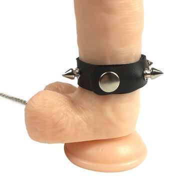 Кольцо для пениса Penis Ring с шипами и поводком