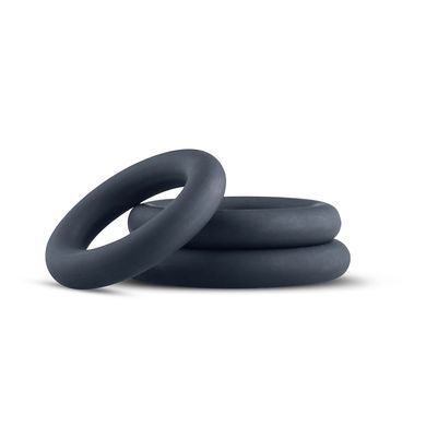 Набір ерекційних кілець Boners 3-Piece Cock Ring Set Grey - фото