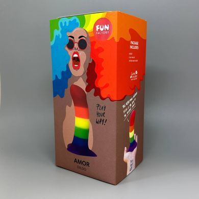 Фаллоимитатор радужный Fun Factory AMOR Pride Edition (14,6 см) - фото