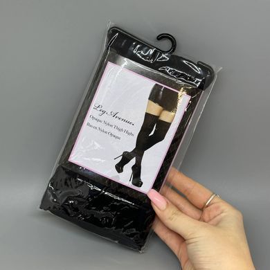 Панчохи непрозорі Leg Avenue Opaque Nylon Thigh Highs OS Black - фото