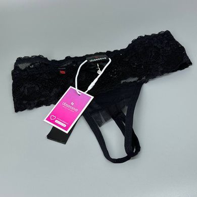 Трусики с доступом Obsessive 837-THC-1 crotchless thong L/XLчерные