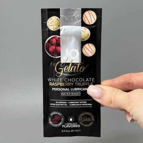 Саше System JO GELATO White Chocolate Raspberry оральная смазка со вкусом белого шоколада и малины 10 мл