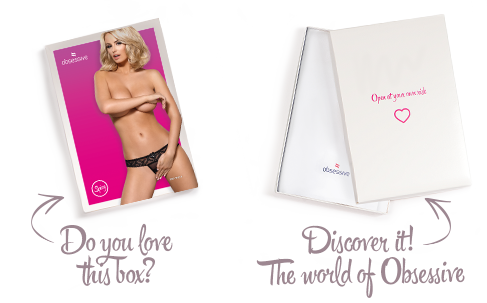 Трусики с доступом Obsessive 837-THC-1 crotchless thong L/XLчерные