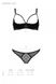 Комплект білизни Passion MARINA SET WITH OPEN BRA black S/M - фото товару