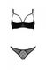 Комплект білизни Passion MARINA SET WITH OPEN BRA black S/M - фото товару