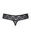 Трусики с доступом Obsessive 837-THC-1 crotchless thong L/XLчерные