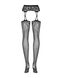 Эротические колготки-бодистокинг Obsessive Garter stockings S206 black S/M/L, имитация чулок и пояса - фото товара