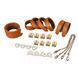 БДСМ ремені для бондажу LOCKINK 8-Bondage-Straps Restraint Set Brown - фото товару