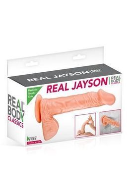 Фаллос на присоске с мошонкой Real Body Real Jayson (21 см) - фото