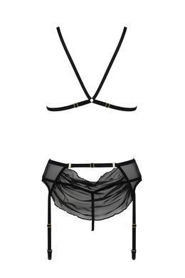 Комплект білизни Passion DELIENA SET black S/M - фото