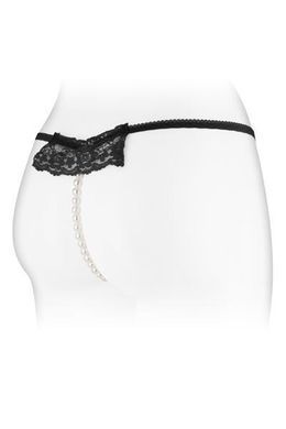 Трусики-стрінги з перловою ниткою Fashion Secret KATIA Black S/M/L